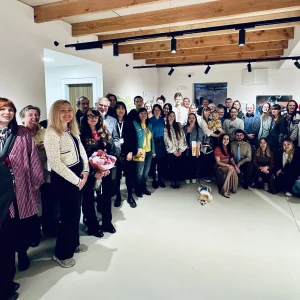Co-curators, families and friends together